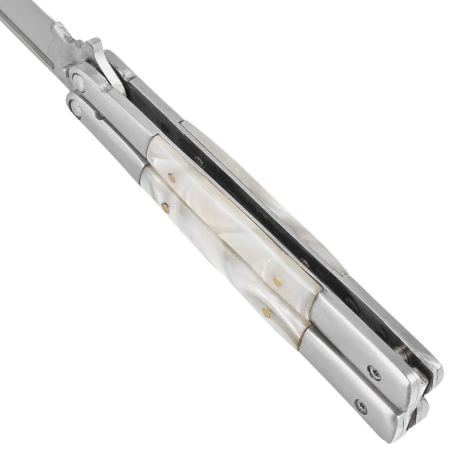 Nóż motylkowy Third Decor Habitat Balisong Pearl/Stainless Steel, Satin 420 (K2097)
