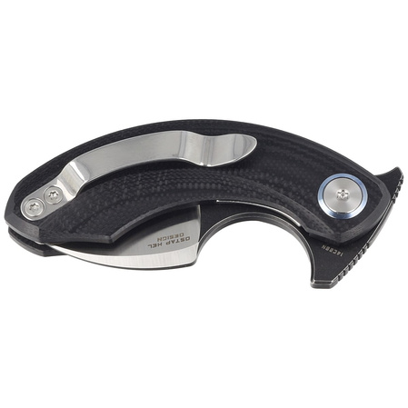 Bestech Strelit Black G10, Satin/Black Stonewashed 14C28N by Ostap Hel Knife (BG52A-2)