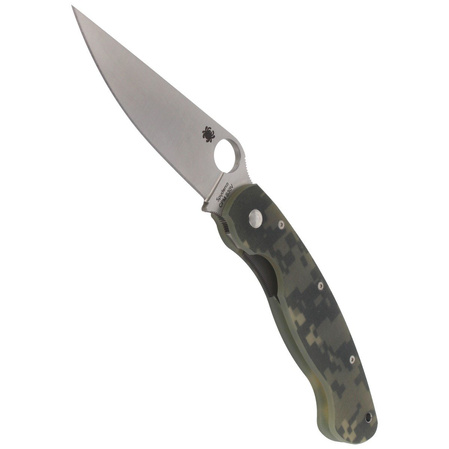 Spyderco Military G-10 Camo PlainEdge Knife (C36GPCMO)