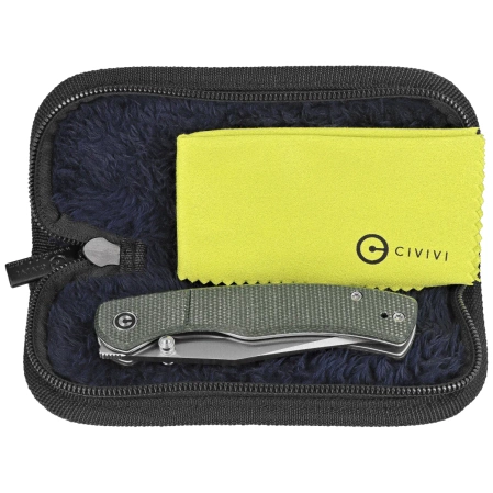 Nóż składany Civivi Clingman Green Canvas Micarta, Satin Nitro-V by Taylor Martin Best Damn EDC (C23065-4)
