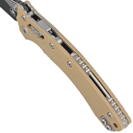 Nóż składany Microtech Amphibian Ram-Lok S/E Tan Fluted G10, Black M390MK by Tony Marfione (137RL-1FLGTTA)