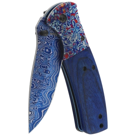 Nóż składany Martinez Albainox Blue Wood/Steel, 3D 3Cr13Mov (18911)