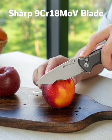 Nóż składany Sencut Cybrix Gray Aluminium, Satin 9Cr18MoV (S23098A-2)