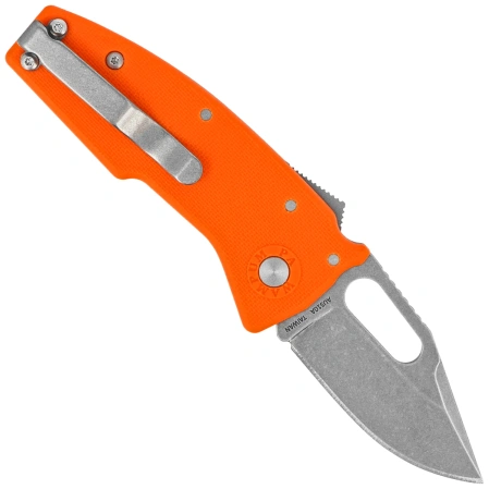 Demko Nano-Shark CP Knife Orange GRN, Stonewashed AUS10A by Andrew Demko (NANO-10A-Orange GRN-CP)