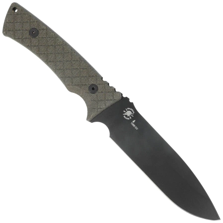 Nóż Spartan Blades Damysus Green Canvas Micarta, Black 1095 Cro-Van by Curtis Iovito (SBSL003BKGR)