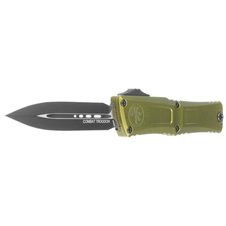 Microtech Combat Troodon Gen III D/E OTF Knife OD Green Aluminum, Black M390MK by Tony Marfione (1142-1OD)
