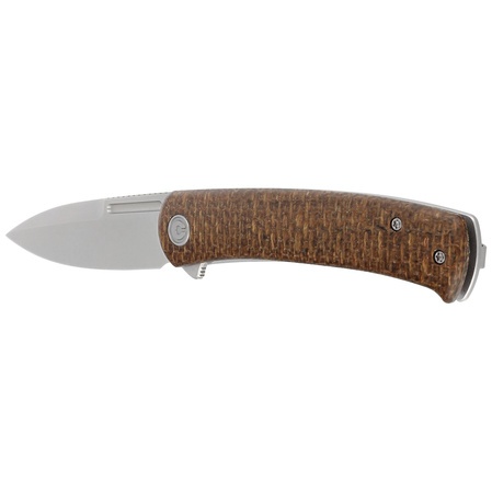 Nóż składany Civivi Cetos Brown Micarta / Steel, Silver Bead Blasted 14C28N (C21025B-1)