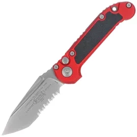 Microtech LUDT Gen III T/E Automatic Knife Red Aluminum, Stonewashed P/S M390MK by Tony Marfione (1136-11RD)