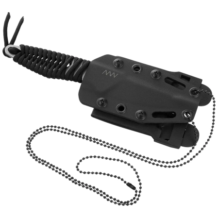 Nóż ANV P100 Black Paracord, Stonewashed Sleipner (ANVP100-002)