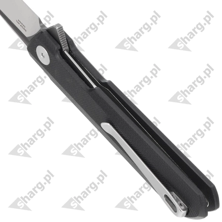 Nóż składany Bestechman Dundee Black G10, Grey Titanized / Satin D2 by Ostap Hel (BMK01D)