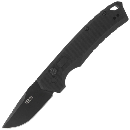 Tekto A3 Delta Mini D/P Automatic Knife Black G10, Black D2