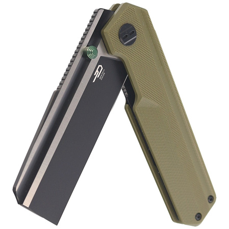Bestech Tardis OD Green G10, Black DLC/Satin D2 by Ostap Hel Knife (BG54C)