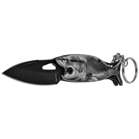 Martinez Albainox Fishing 2 Knife Key-ring Grey Aluminum, Black 3Cr13Mov (25144 GY)