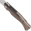 Fox Knife Eastwood Tiger Ziricote Wood, Satin CPM S90V by Gudy Van Poppel (FX-524 ZW)
