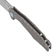 Kubey Nova Frame Lock Knife Flamed Titanium, Beadblasted 14C28N (KB235G)