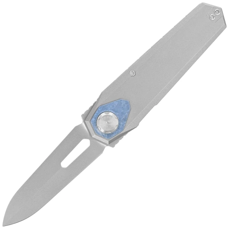 Nóż składany Remette RT-Infinite Power Gray Titanium, Hand Grinding Pearlescent M390 (RTIP-T)