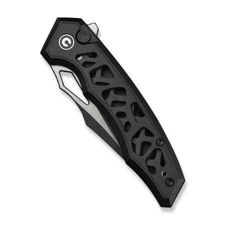 Civivi Anaaki Knife Black Aluminum, Black Stonewashed/Satin Nitro-V (C24039-1)