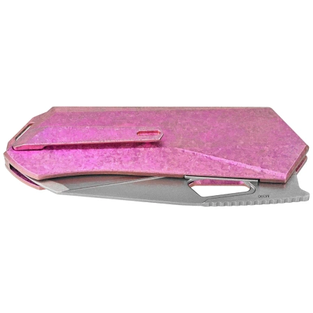 Remette RT-Woodpecker Knife Crystal Purple Titanium, Hand Grinding Pearlescent M390 (RTWP-IP)