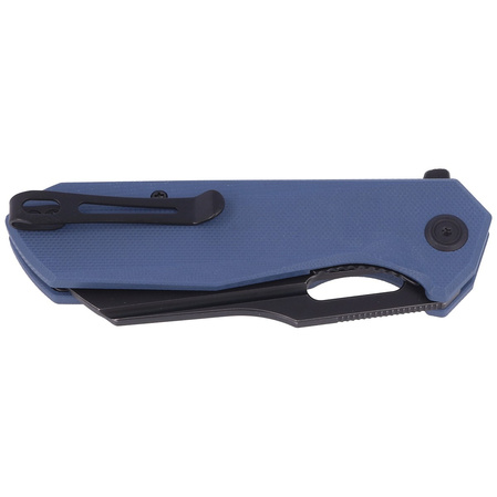 Kubey Atlas Knife Blue G10, Dark Stonewashed 14C28N by Jelly Jerry (KU328B)