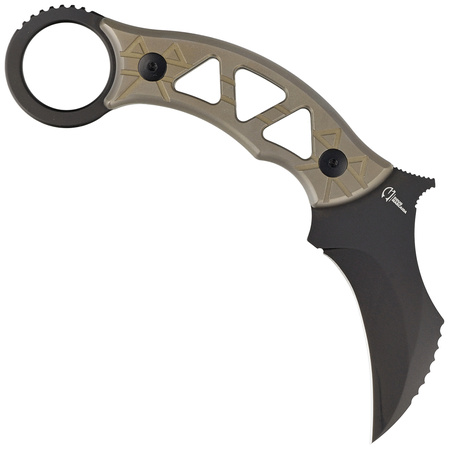 FOX Knife Tribal K Titanium Bronze, Black PVD M390 by Doug Marcaida (FX-803 TiPVD)