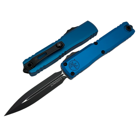 Nóż automatyczny OTF Microtech Ultratech Gen IV D/E Tactical Blue Aluminium, Black M390MK by Tony Marfione (11224-1BL)