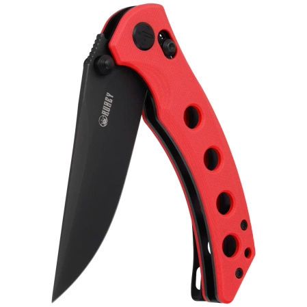 Nóż składany Kubey Hound Red G10, Blackwashed 14C28N by Maksim Tkachuk (KU172E)