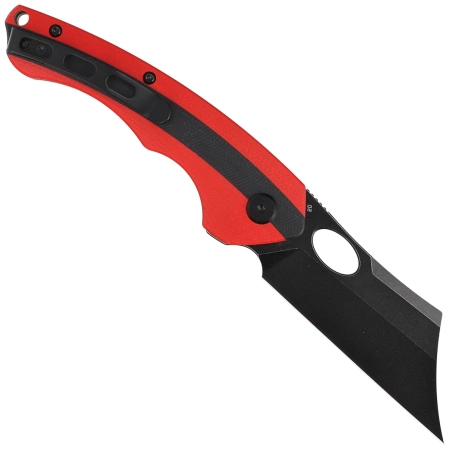 Bestech Knife Skirmish Red / Black G10, Black Stonewashed D2 (BG44D)