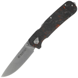 Nóż składany Maserin 630 Pulse Black/Orange FatCarbon, Stonewashed MagnaCut by Igor Bortolussi (630/FCA)