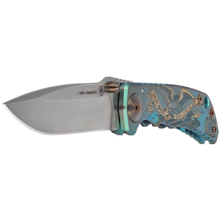 Nóż składany Spartan Blades Harsey Folder ''God & Country'' Titanium, Satin MagnaCut by William W. Harsey (SF5 Custom God & Country)