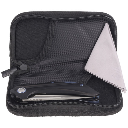 Nóż składany Bestech Vigil Black Titanium, Satin M390 by Kombou (BT2201C)