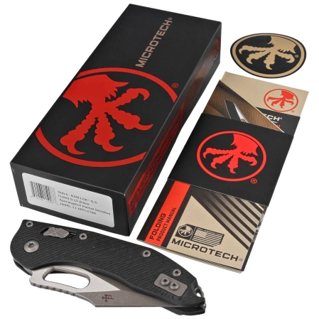 Nóż składany Microtech Stitch Ram-Lok S/E Black Fluted G10, Apocalyptic P/S M390MK by Borka Blades and Tony Marfione (169RL-11APFLGTBK)