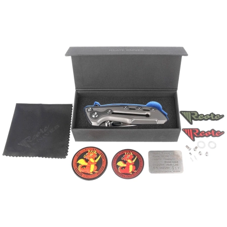 Nóż składany Reate T1000-V2 Gray Titanium/Zirconium, Satin M390 by Alvin Lee