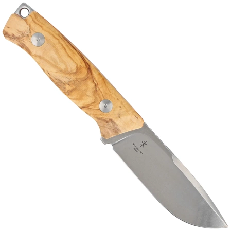 Fox Rifle Windage Olive Wood Knife, Satin BECUT by Raven Knives Design (FX-661 OL)