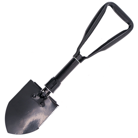 Folding Shovel with Saw Third Decor Habitat M9807 Black Aluminum, Black 420 (M9807)