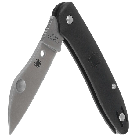 Spyderco Roadie XL Black FRN, Satin M398 by Sal Glesser Knife (C267BKP)