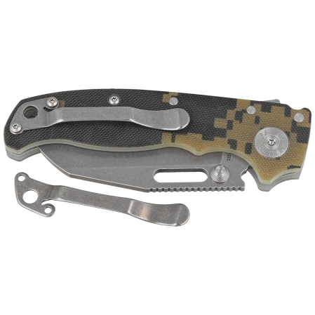 Demko AD20.5 Shark Foot Knife Digi Camo G10, Stonewashed CPM S35VN by Andrew Demko (205-S35-SFDC)