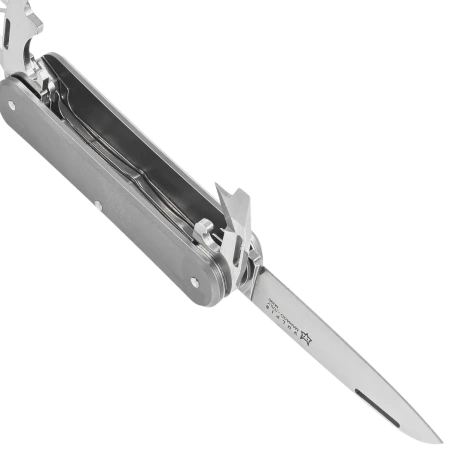 Fox Vulpis SF5 Sandblasted Titanium, Polished M390 Pocket Knife (FX-VP130-SF5 TI)