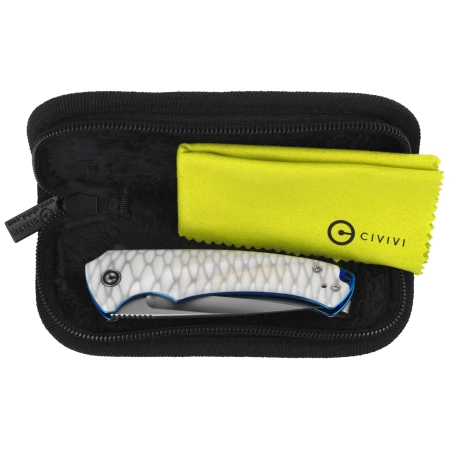 Nóż składany Civivi Voidflare Greyish White Resin, Satin 14C28N (C24040-2)