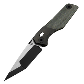 Nóż składany Bestech Cetus Black Bronze Titanium / Black Canvas Micarta, Black PVD / Satin M390 by Poltergeist Works (BT2304A)