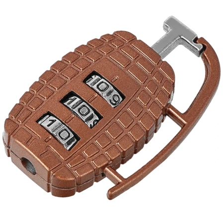 Barbaric Padlock Grenade Shaped, Brown Metal (09919 BR)