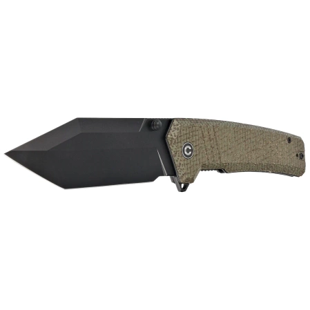 Civivi Knife Bhaltair Green Burlap Micarta, Black 14C28N (C23024-3)