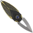 Rike Knife RK Cicada-DG Dark Gray / Gold Titanium, Bead Blasted M390