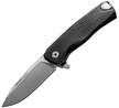 LionSteel ROK Knife Black Aluminum, Satin M390 by Molletta (ROK A BS)