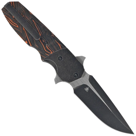 Nóż składany Bestech Freefall Black Titanium/Black-Orange G10, Black Stonewashed/Satin CPM S35VN by Jason Clark (BT2007B)