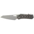 WE Knife Vision R Tiger Stripe Titanium, Silver Bead Blasted CPM 20CV by Snecx Tan knife (WE21031-6)