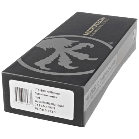 Microtech UTX-85 Hellhound T/E Signature Red Aluminium, Apocalyptic M390 OTF knife (719-10APRDS)