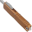 Microtech UTX-85 D/E Gen IV OTF Knife Tan Aluminum, Stonewashed  M390MK by Tony Marfione (12324-10TA)