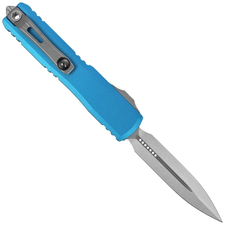 Microtech Ultratech Gen IV D/E OTF Knife Blue Aluminum, Stonewashed M390MK by Tony Marfione (11224-10BL)