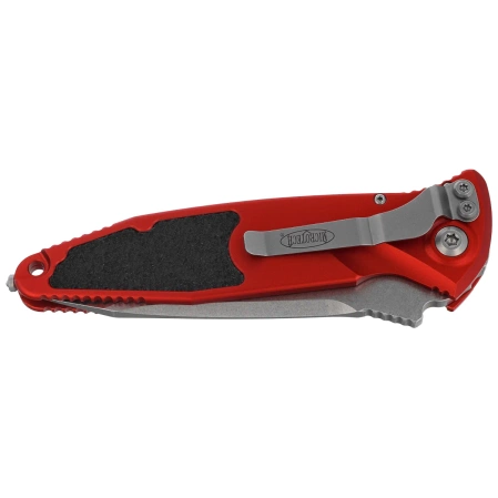 Microtech Socom Elite Auto T/E Automatic Knife Red Aluminum/3M, Stonewashed M390 by Tony Marfione (161A-10RD)