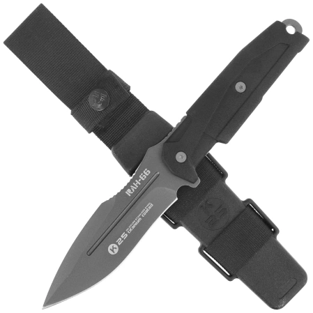 K25 RK-32499 RAH-66 Knife Black Rubber, Titanium 7Cr17Mov
